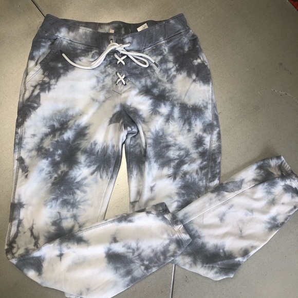 Cloud Chaser Pants - CLOUD CHASER Blue lace up front joggers S